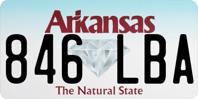AR license plate 846LBA