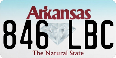 AR license plate 846LBC