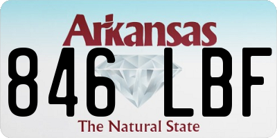 AR license plate 846LBF