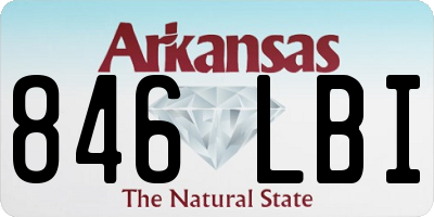 AR license plate 846LBI