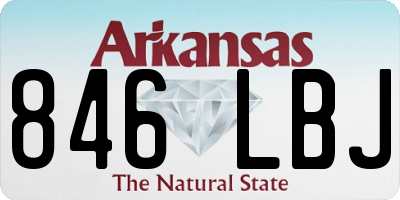 AR license plate 846LBJ