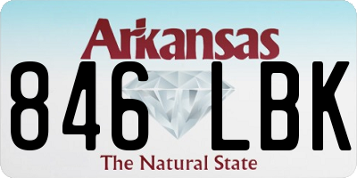 AR license plate 846LBK