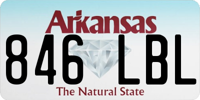 AR license plate 846LBL
