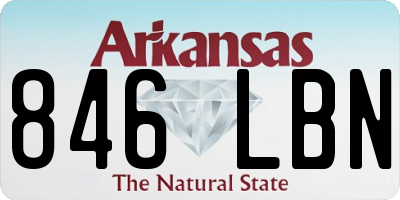 AR license plate 846LBN