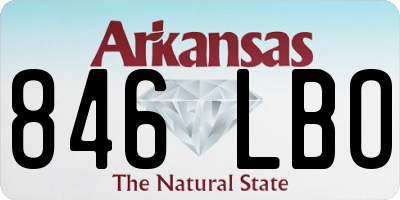 AR license plate 846LBO