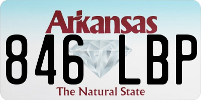 AR license plate 846LBP
