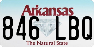 AR license plate 846LBQ