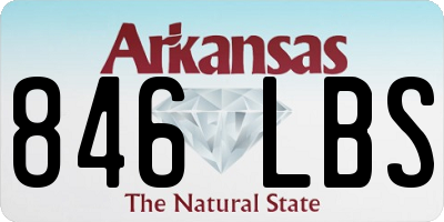 AR license plate 846LBS