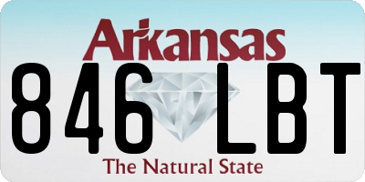 AR license plate 846LBT