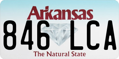AR license plate 846LCA