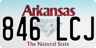 AR license plate 846LCJ