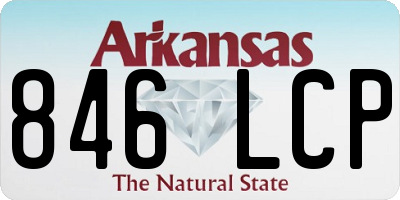 AR license plate 846LCP