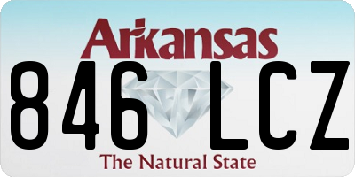AR license plate 846LCZ
