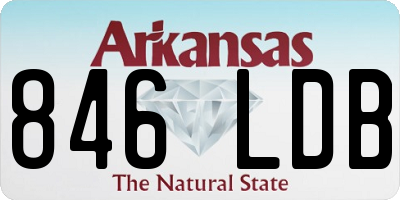 AR license plate 846LDB