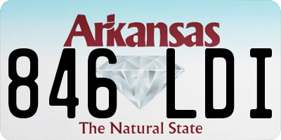 AR license plate 846LDI