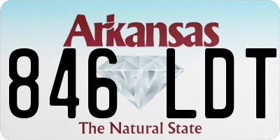AR license plate 846LDT