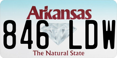 AR license plate 846LDW