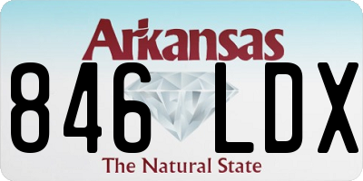AR license plate 846LDX