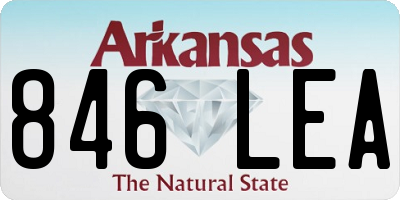 AR license plate 846LEA
