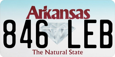 AR license plate 846LEB