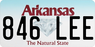AR license plate 846LEE