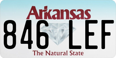 AR license plate 846LEF