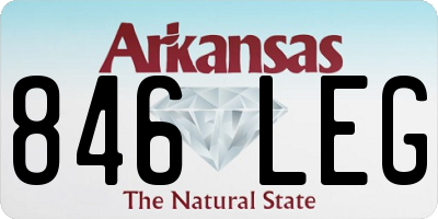 AR license plate 846LEG