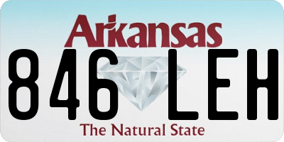 AR license plate 846LEH