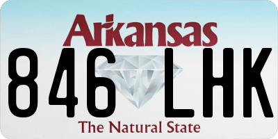 AR license plate 846LHK