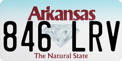 AR license plate 846LRV