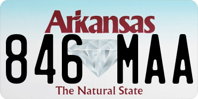 AR license plate 846MAA