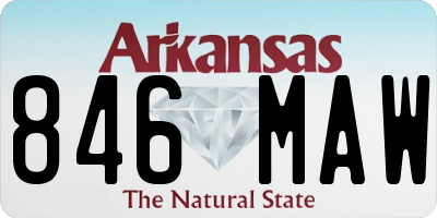 AR license plate 846MAW