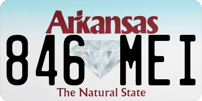 AR license plate 846MEI