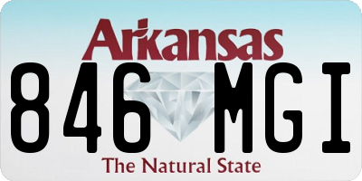 AR license plate 846MGI