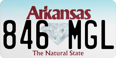 AR license plate 846MGL