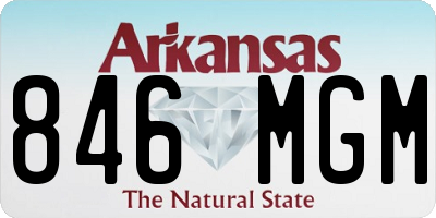AR license plate 846MGM