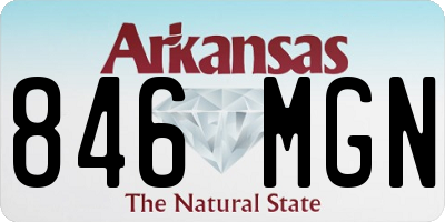 AR license plate 846MGN