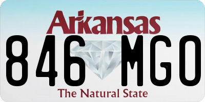 AR license plate 846MGO