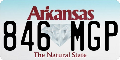 AR license plate 846MGP