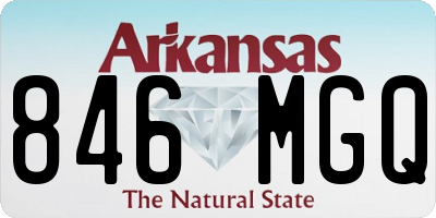 AR license plate 846MGQ