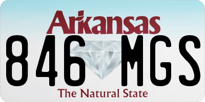AR license plate 846MGS