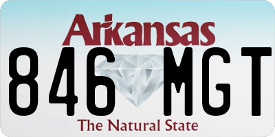 AR license plate 846MGT