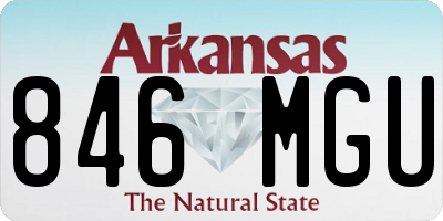AR license plate 846MGU