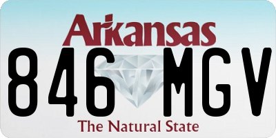 AR license plate 846MGV