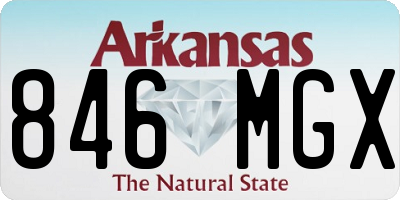 AR license plate 846MGX