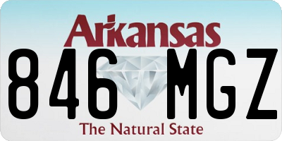 AR license plate 846MGZ