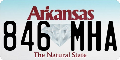 AR license plate 846MHA