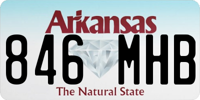 AR license plate 846MHB