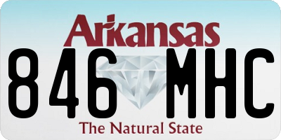 AR license plate 846MHC