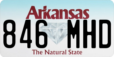 AR license plate 846MHD